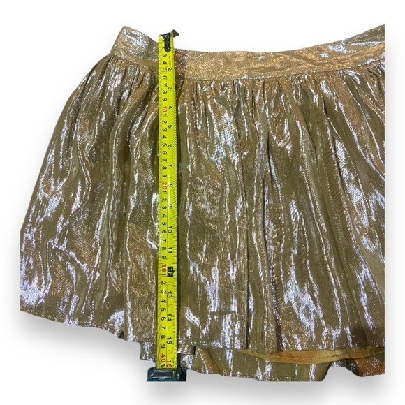 London Jean Intermix Metallic Silk Blend Skirt Sz 12 Large - Picture 2 of 5